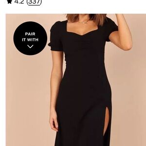 Elegant Black Puff Sleeve Dress